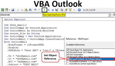 0 OBJECT LIBRARY. . Excel vba send email outlook web access